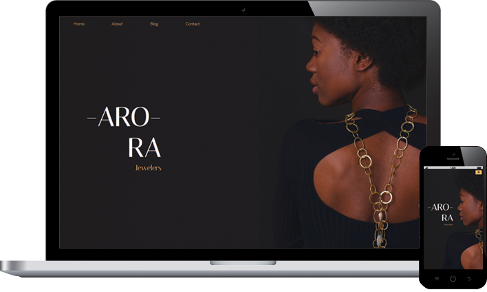 Desktop and mobile preview of Arora Jewelers